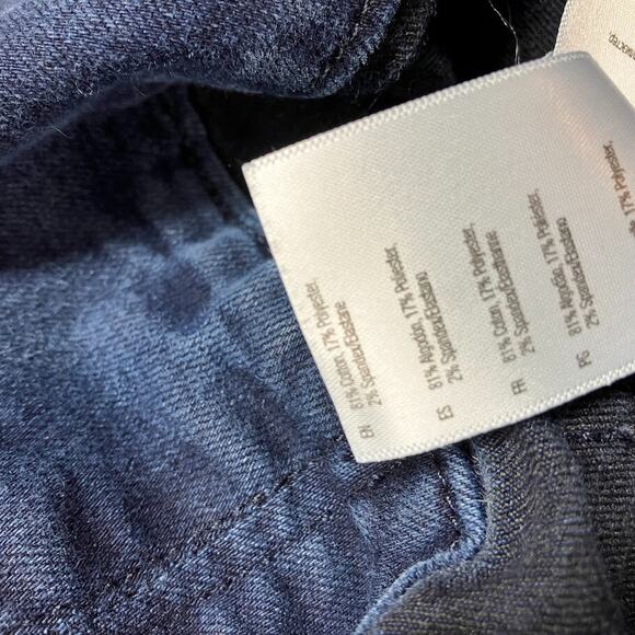 Spanx Signature Straight Dark Wash High Rise Ankle Blue Jean Side Zip Size M - Picture 9 of 10